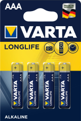 VARTA Batterie 4103101414 Longlife, AAA/LR03, 4 Stück
