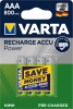 VARTA Batterie Akku 56703101404 AAA/HR03, 800 mAh, 4 Stück