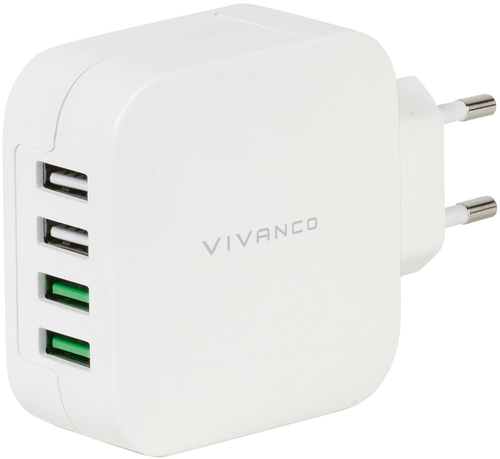 VIVANCO USB Ladegert mit Smart-IC 37564 4 ports
