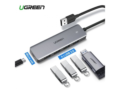 UGREEN USB-C Hub 4in1, Silver 70336 4xUSB-A