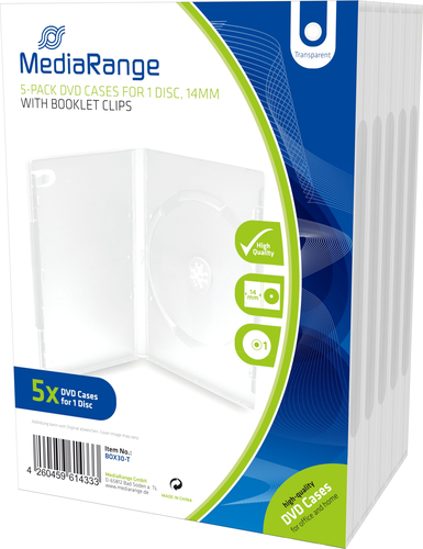 MEDIARANG DVD Hllen, transp, 5er Pack BOX30-T