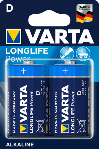 VARTA Batterie Longlife Power 4920121412 D/LR20, 2 Stck