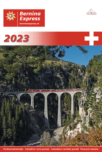 CALENDARIA Bernina-Express 783036203348 D/F/I/E, 14.8x22cm 2023