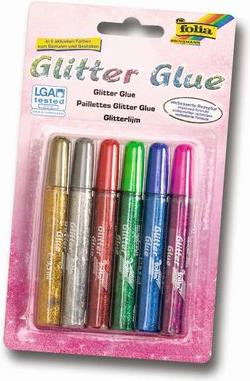 FOLIA Glitter-Glue 570 6 Stck