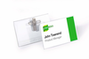 DURABLE Namensschild m/Klemme 90x54mm 861019 5 Stck transp. Kunststoff