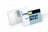 DURABLE Namensschild m/Klemme 90x54mm 861019 5 Stck transp. Kunststoff