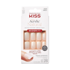 Kiss Wider Fit Salon Acrylic Natural Nails - Rare