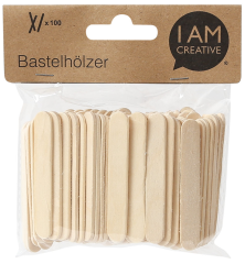 I AM CREATIVE Bastelhölzer 1302.04 natur, 65x10mm,...