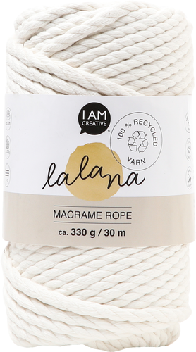I AM CREATIVE Macrame Rope 6205.02 cream 5mm, 330g