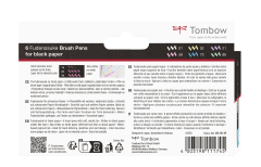 TOMBOW Kalligraphie-Set WS-BS WS-BS-6P Fudenosuke, pastel 6 Stück