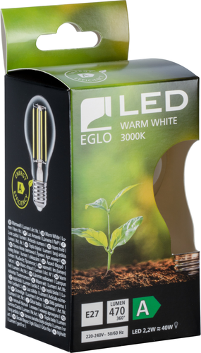 EGLO Leuchmittel LED E27 110241 470 Lumen, 2.2W