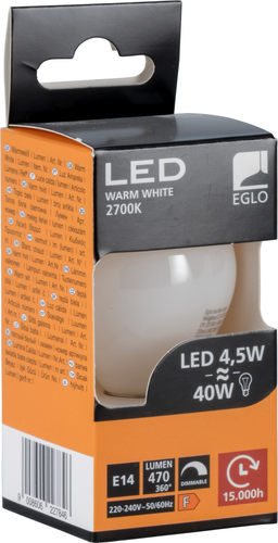 EGLO Leuchmittel LED E14 110049 470 Lumen, dimmbar, 2.5W