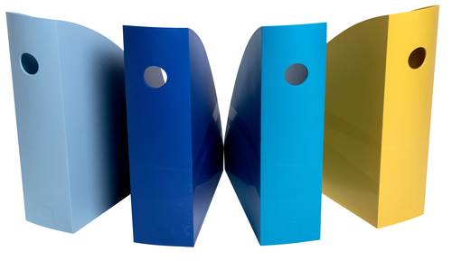 EXACOMPTA Stehsammler BeeBlue A4+ 18202SETD Set Mag Cube, 4 Farben ass.