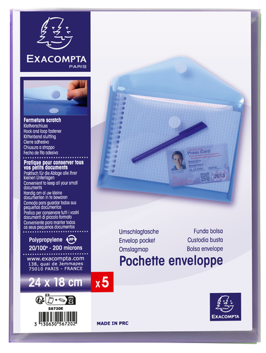 EXACOMPTA Dokumententasche A5 56720E PP, sortiert