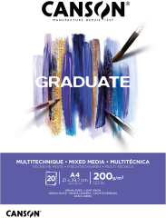 CANSON Graduate Mixed Media A4 400110377 20 Blatt, weiss,...