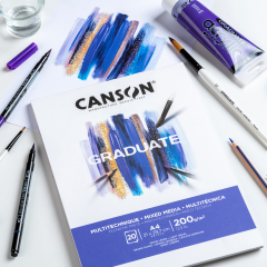 CANSON Graduate Mixed Media A4 400110377 20 Blatt, weiss,...