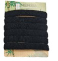 Herba.Ecofriendly Haarbinder, schwarz,  5 cm, 6 Stk