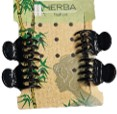 Herba.Ecofriendly Pinzettina, schwarz, 2 cm, 4 Stk