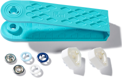 Prym Love Druckknopf Jersey, blau, weiss & hellblau 8 mm