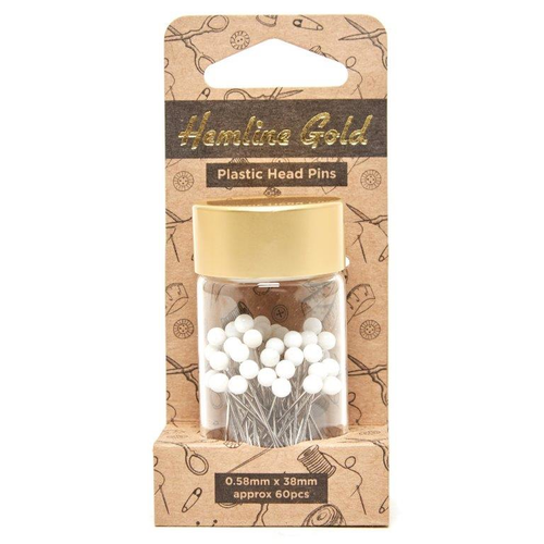 Hemline Gold Perlkopfstecknadeln
