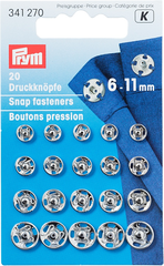 Prym Annähdruckknöpfe, silber, nickelfrei 6-11...