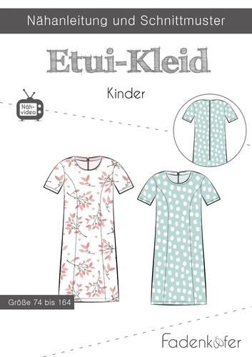 Fadenkfer Schnittmuster Etui-Kleid Kinder