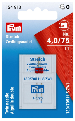 Prym Nhmaschinennadel Doppel Stretch Nr. 75, 4,0 mm, Karte