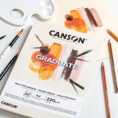 CANSON Graduate Mixed Media A4 400110368 20 Blatt, beige,...