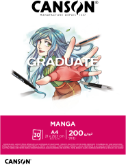 CANSON Graduate Manga A4 31250P030 30 Blatt, weiss, 200g