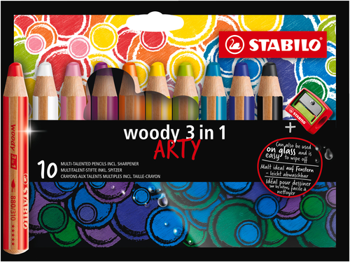 STABILO Farbstifte woody 3in1 880/10-1-20 ARTY 10 Stck