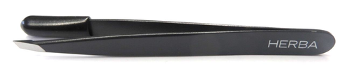Herba.Pinzette schräg, Inox, schwarz