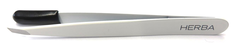 Herba.Pinzette schräg, Inox, weiss