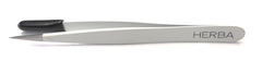 Herba.Pinzette spitz, Inox, weiss