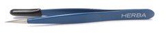 Herba.Pinzette spitz, Inox, blau