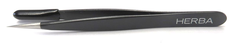 Herba.Pinzette spitz, Inox, schwarz