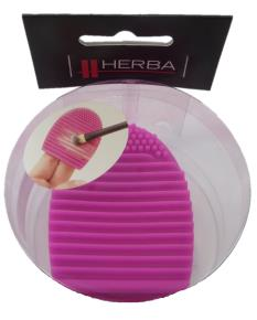 Herba.Brushegg Pinselreiniger, dark-pink, mit Ritter