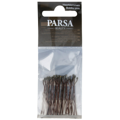 Parsa Haarklemmen gewellt, braun 4.00 cm, 18 Stk.