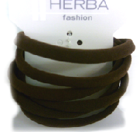 Haarbinder mikrofaser, braun, 6 Stk., Ø 5 cm