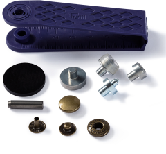 Prym Druckknopf Anorak, altmessing 12 mm, Karte 10 Stk.