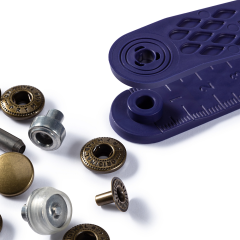 Prym Druckknopf Anorak, altmessing 12 mm, Karte 10 Stk.