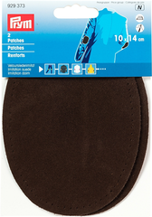 Prym Patches Velourslederimitat, dunkelbraun Karte 2 Stk.