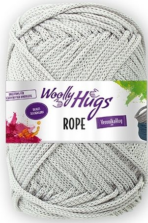 Woolly Hugs Rope, hellgrau 200 g, 140 m, 100 % PES