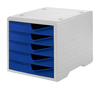 STYRO Styroswingbox 275-8430.352 blau/grau 5 Schubladen