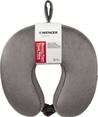 WENGER Travel Neck Pillow 611884 Memory Foam Grey