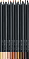 FABER-CASTELL Farbstifte Black Edition 116414 Skin Tones...