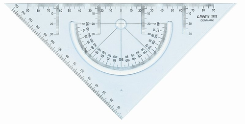 LINEX Geo-Kombi-Dreieck 15cm / 18cm 76400L transparent