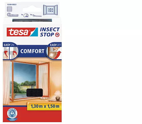 TESA Insect Stop COMFORT 1.3x1.5 m 55388 anthrazit 1 Stck