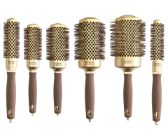 Olivia Garden Expert Blowout Shine Wavy Bristles Gold...