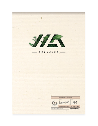 AURORA Briefblock A4 D50SBR natur, liniert 100 Seiten