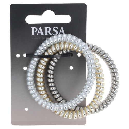PARSA Curly Loops 3-er Set, metallic Klein